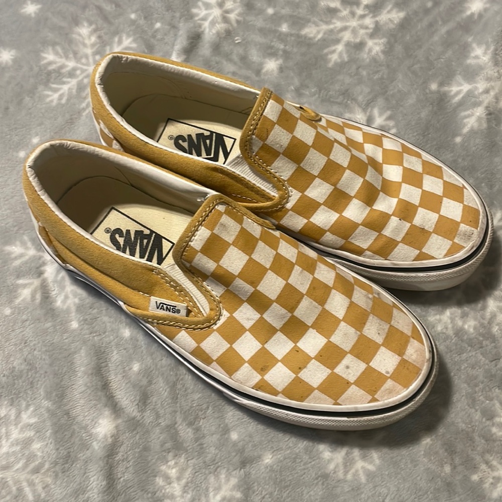 Yellow checkered vans